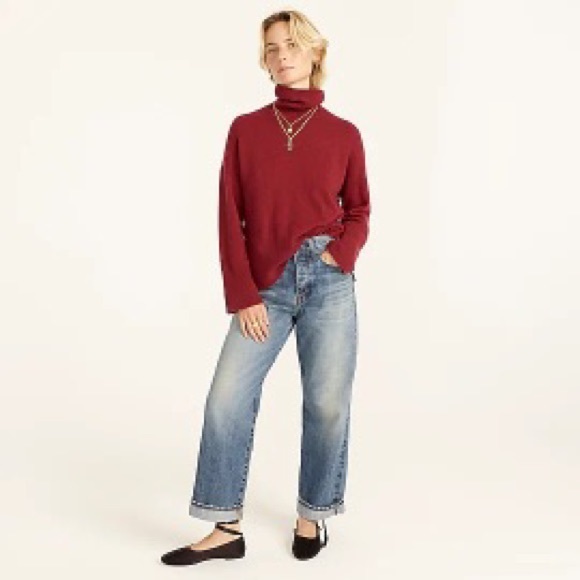 NWT, JCrew Turtleneck Sweater, Sz S, Maroon - Picture 2 of 4
